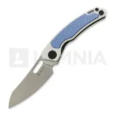 Maxace Navalha Black Mirror S, Ivory G-10 & Blue Aluminum