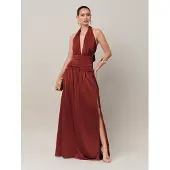 SAVEL Vestido de festa 'Georgie' vermelho vinho
