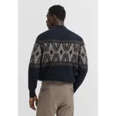 Bugatti Pullover 'Rolli' bege claro / marinho / chocolate
