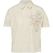 s.Oliver Blusa castanho escuro / cáqui / branco