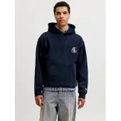 Jack & Jones Sweatshirt 'JORFREDERIKSBERG' navy / branco