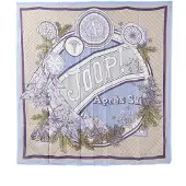 JOOP! Lenço 'Amanda' azul pombo / castanho claro / oliveira / branco