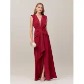 SAVEL Vestido de festa vermelho