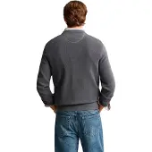Gant para homem. 8030291 Camisola de algodão com gola redonda Textured cinza (XL), Casual, Algodão orgânico