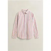 Gant para homem. 3262013 Camisa Oxford clássica de riscas multicolor (XL), Casual, Manga comprida, Algodão Reciclado