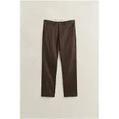 Gant para homem. 1501001 Calça chino Regular Fit clássica marrom (40/34), Casual, Algodão orgânico