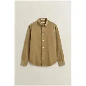 Gant para homem. 3250351 Camisa de pana Archive Shield cáqui (L), Casual, Algodão, Manga comprida, Taupe