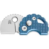 Bestechman Navalha Turtle - Beadblasted - Titanium Frag Pattern, azul