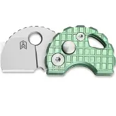 Bestechman Navalha Turtle - Beadblasted - Titanium Frag Pattern, verde