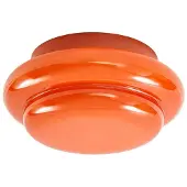 LUCANDE Candeeiro de teto Leilani, Ø 35 cm, laranja, E27, vidro