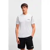 BOSS para homem. 50534347 Polo Pariq MB 8 branco (M), Casual, Esportivo, Poliéster, Manga curta