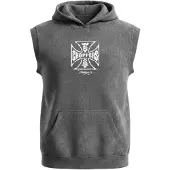 West Coast Choppers Moletom Com Capuz Worn Cross Sleeveless