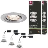 Paulmann Nova mini projetor de encastrar 3 ferro giratório