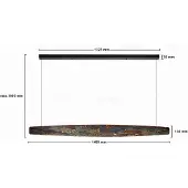 Quitani Candeeiro suspenso Persida LED, 148 cm, metal de impacto, dourado