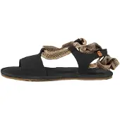 El naturalista para mulher. 256851101005_001 Sandálias de couro N5685 Satya preto (37), Plano, Cordão, Casual
