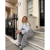 Adidas Originals Casaco meia-estação 'Blousy' cinzento / branco