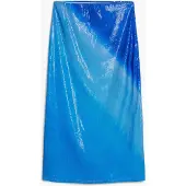 Desigual , Saia midi tie-dye, PoliÉSter, Azul, XL