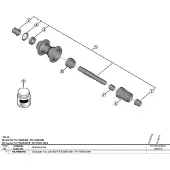 Shimano Eixo Do Cubo Fh-tc500-ms/fh-tc500-hm