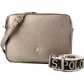 U.S. POLO ASSN. Mala de ombro 'MANSION' ouro