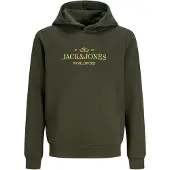 Jack & jones Junior Sweatshirt 'JORFrederiksberg' amarelo / verde escuro