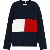 Tommy Hilfiger Pullover 'Essential' navy / vermelho / branco