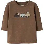 Name it Camisola 'NBMROTRAM' castanho / brocado / acastanhado / preto