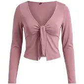 Trendyol Casaco de malha rosa escurecido