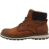 Mustang Botas com atacadores 'Mariko' conhaque / mosqueado preto