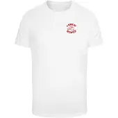 Mister tee Camisa 'Slice Of Heaven Pizza' vermelho escuro / branco
