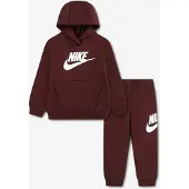 Nike Fato de jogging 'CLUB FLEECE' chocolate / branco