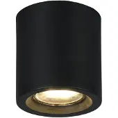 TRIO Candeeiro de teto Biscotto, preto mate, Ø 9,5 cm, metal, IP44