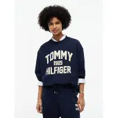 Tommy Hilfiger Sweatshirt 'VARSITY' ecru / navy