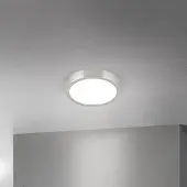 Orion Candeeiro de teto LED Disc, níquel acetinado, Ø 14 cm, CCT
