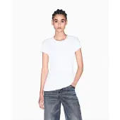 Armani Exchange para mulher. XW002743AF23955U0002 Camiseta Up For Party branca (XS), Branco, Casual, Algodão, Manga curta