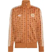 Adidas Casaco deportivo creme / castanho / laranja escuro