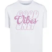 Mister tee Camisola 'Good Vibes Only' eosin / branco