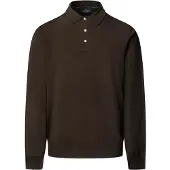 Hackett para homem. HM7000284 Polo de malha Merino Silk castanho escuro (M), Verde, Lã, Clássico, Manga comprida