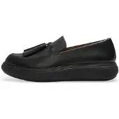 FitFlop para mulher. JHR-090 Mocassins de Pele Iq-Comff preto (40), Couro, Plano, 1 a 3cm, Nenhum, Casual
