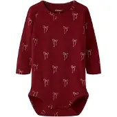 Name it Macacão/Body 'NBFRatia' bege / ecru / vermelho escuro