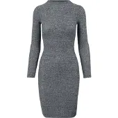 Urban Classics Vestido cinzento escuro / branco