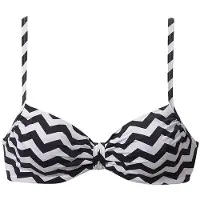LASCANA Top de biquíni 'Grace' preto / branco