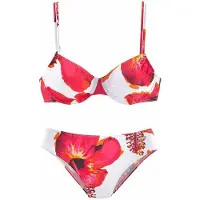 LASCANA Biquíni vermelho claro / branco