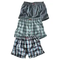 H.I.S. Boxers 'PAF' turquesa / cinzento escuro / branco