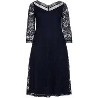 Sheego Vestido de cocktail marinho