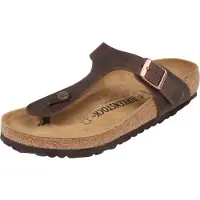 Birkenstock Sapato aberto 'Gizeh' castanho escuro