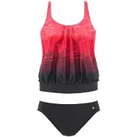 LASCANA Tankini vermelho / preto