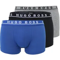BOSS Boxers 'Power' azul / acinzentado / preto / branco
