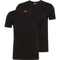 HUGO para homem. 50325417 Pacote 2 T-shirts Peak Collar preto (S), Casual, Algodão, Manga curta, Sustentável