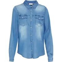 Vila Camisa De Manga Comprida Bista Denim