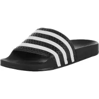 Adidas Sapato aberto 'Adilette' preto / branco
